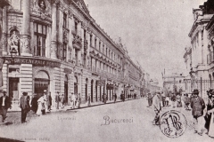 Palatul Dacia și Banca Națională pe str. Lipscani - București, 1901